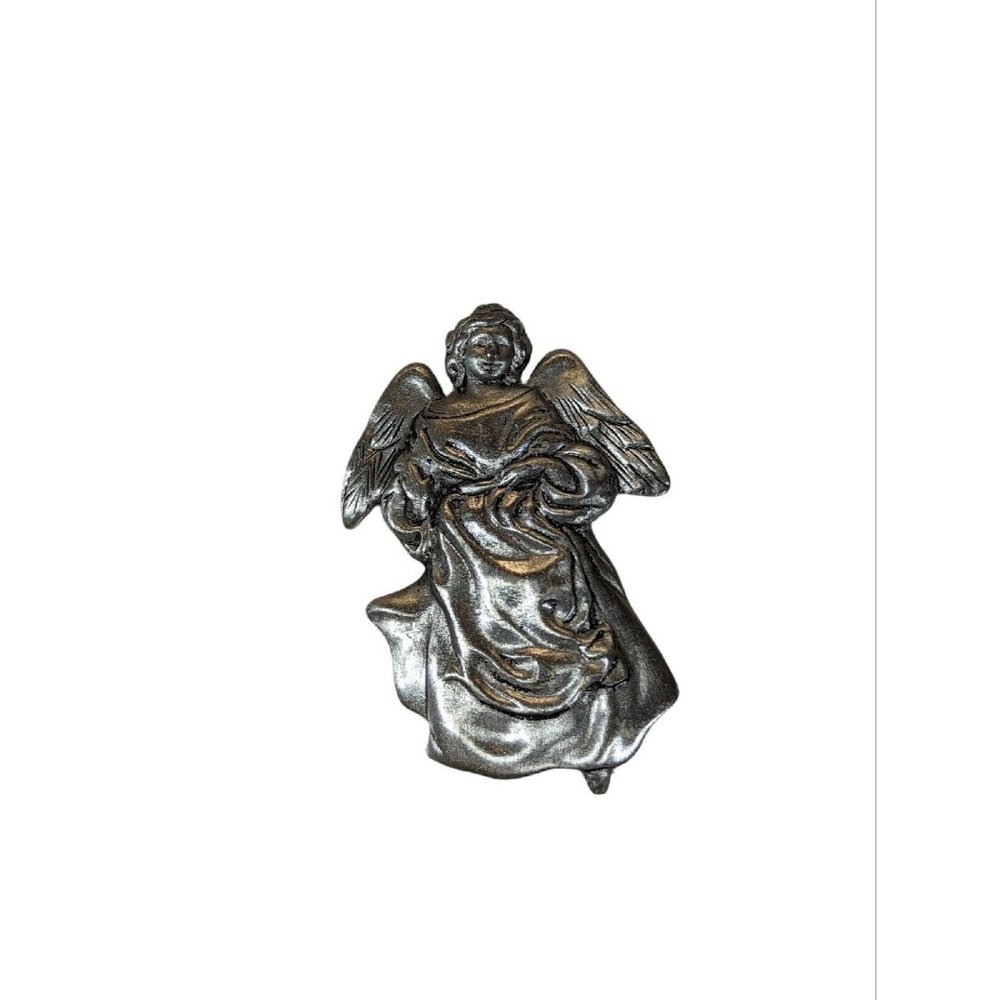 Hallmark Pewter Angel Pin Brooch Signed HMK CDS Vintage